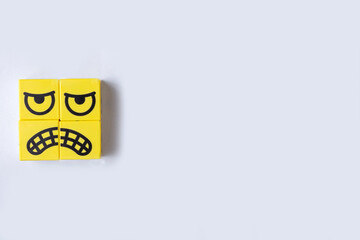 Negative Emoji isolated on white background