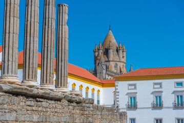 Temple of Diana in Portuguese town Evora