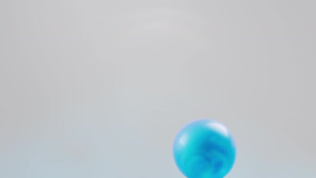Blue Ball interacting with abstracted elements