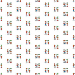 Naklejka premium Vector correct solution, labyrinth, algorithm pattern with various icons.