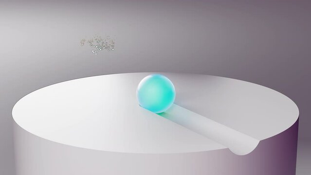 Blue Ball interacting with abstracted elements