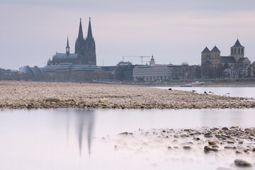 Drought in Germany, low water on Rhine river