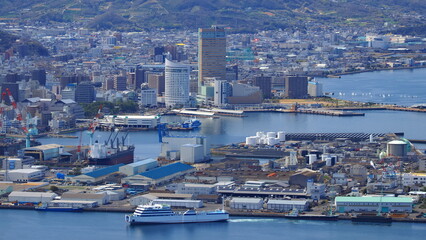Fototapeta na wymiar 屋島山頂からの高松港31
