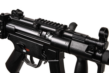  Air submachine gun. Modern pneumatic weapon for air soft, sports and entertainment. A dummy, a...