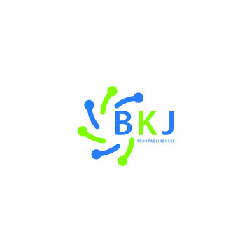 BKJ logo design initial creative letter on white background.
BKJ vector logo simple, elegant and luxurious,technology logo shape.BKJ unique letter logo design. 