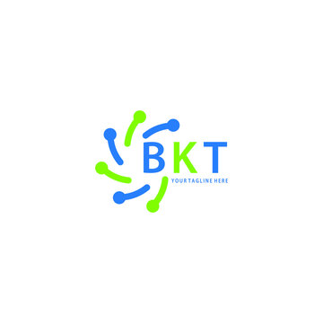 BKT logo design initial creative letter on white background.
BKT vector logo simple, elegant and luxurious,technology logo shape.BKT unique letter logo design. 