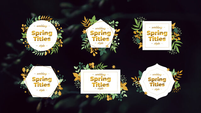 Golden Floral Spring Titles