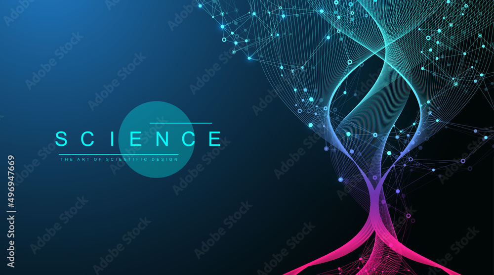 Leinwandbilder Scientific tree concept of network connection background. Database branch information. Futuristic code flow element. Big data technology. Data tree vector illustration.