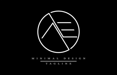 AE or EA Minimalist logo design vector art Illustration