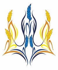 The national emblem of Ukraine