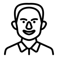 Man User Avatar Flat Icon Isolated On White Background