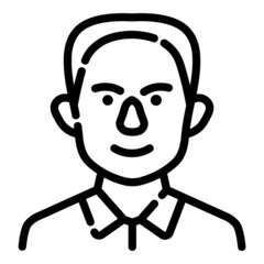 Man User Avatar Flat Icon Isolated On White Background