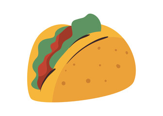 flat mexican taco design