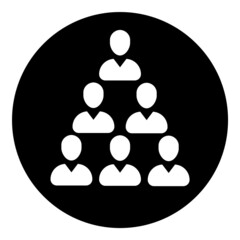 Team Management Flat Icon Isolated On White Background