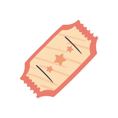 flat movie ticket design