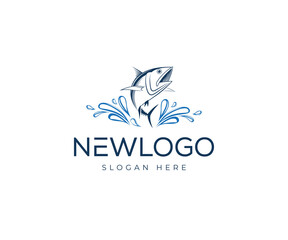 Fish logo design. Fishing logo design template.