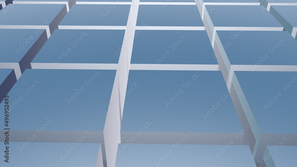 Poster cubic abstract background. rendering an image.