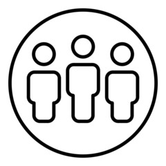 People Group Flat Icon Isolated On White Background
