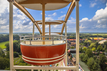 Ferris wheel cabin with view over country © creativenature.nl
