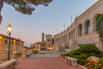 Sunrise view of the Modern art gallery in San Marino