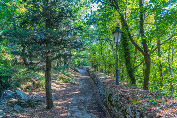 Hiking trail at Monte Titano in San Marino