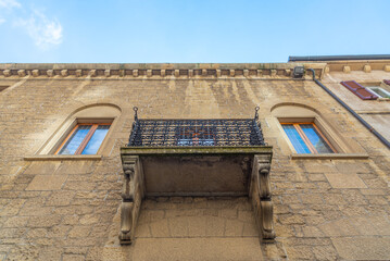 Narrow street in the old town of Citta di San Marino