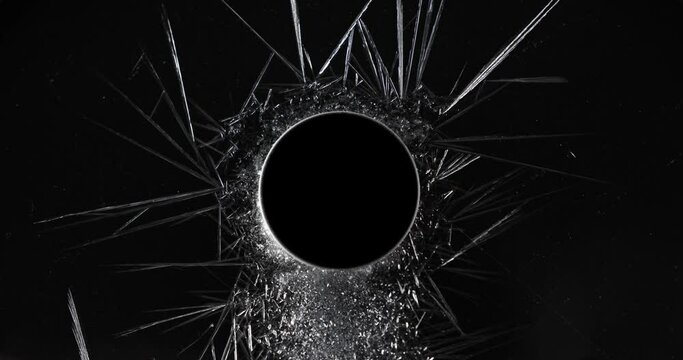 Crystals grow out of a circle in the center, drag your logo onto the video, and the opener is ready.