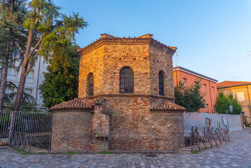 Battistero degli Ariani in Italian city Ravenna