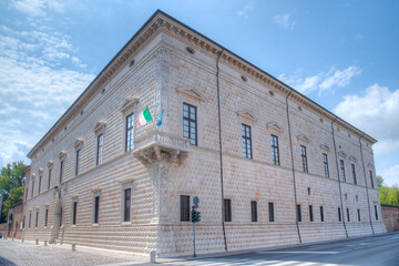 Palazzo dei Diamanti in Italian town Ferrara