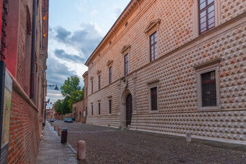 Palazzo dei Diamanti in Italian town Ferrara