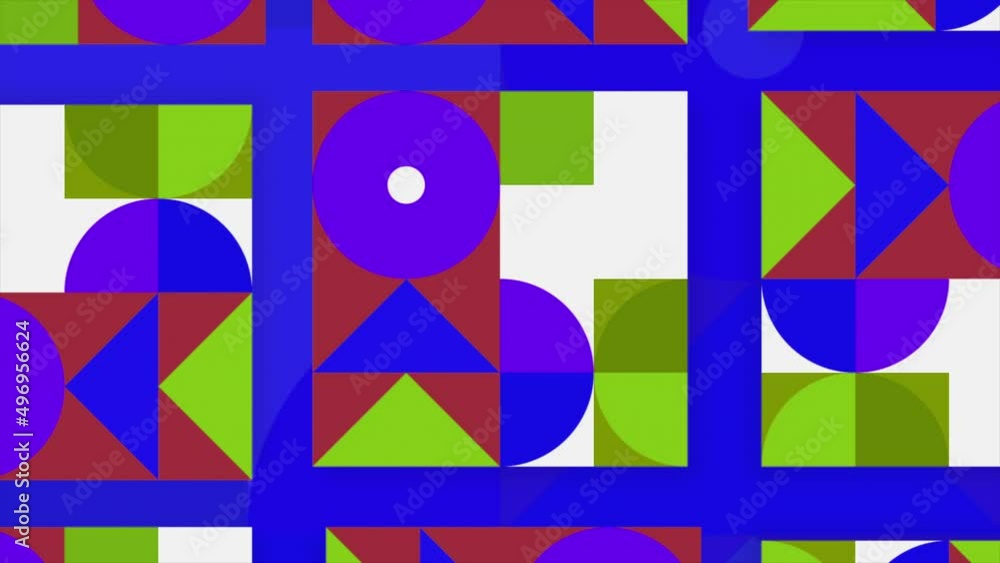 Aufkleber bright background. motion. an abstraction consisting of triangles circles and squares that change co