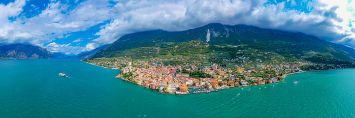 Castello di Malcesine overlooking Lago di Garda in Italy