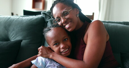 Obraz premium Black African mother and child loving relationship