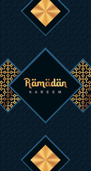 Ramadan kareem islamic greeting card background. Ramadan greeting card. Vector illustration