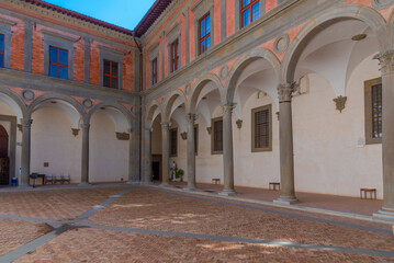 Courtyard of Palazzo Ducale in Gubbio, Italy