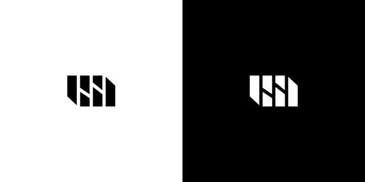 Simple and unique initial letter HH logo design