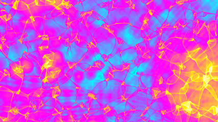 Abstract fractal pink yellow neon background
