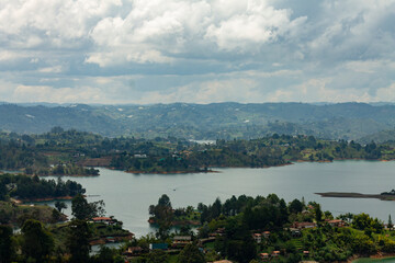 guatape lake in antioquia colombia