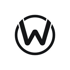 Letter W, WO, OW logo design