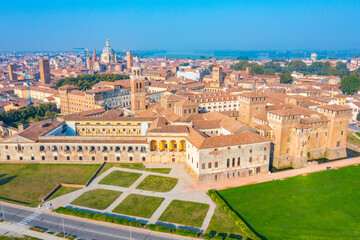 Aerial view of Italian town Mantua