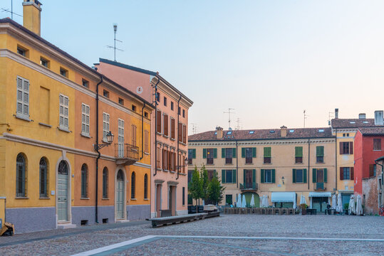 Piazza Leon Battista Alberti in Mantua, Italy