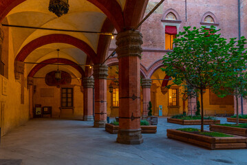 Courtyard of the palazzo d'Accuriso in the italian city bologna © dudlajzov
