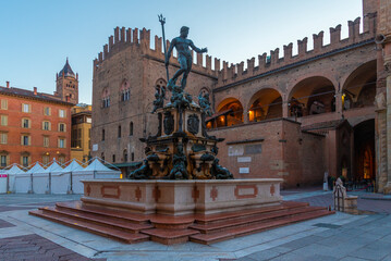 Fountain of Neptune in Bologna. Italy. © dudlajzov
