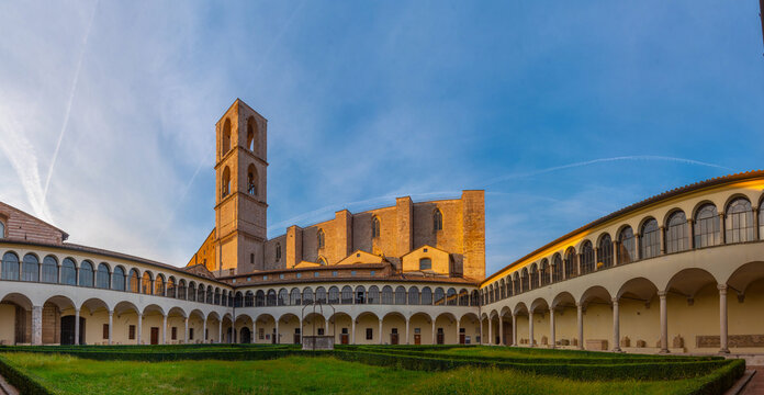 courtyard of the convent of San Domenico in Perugia, Italy