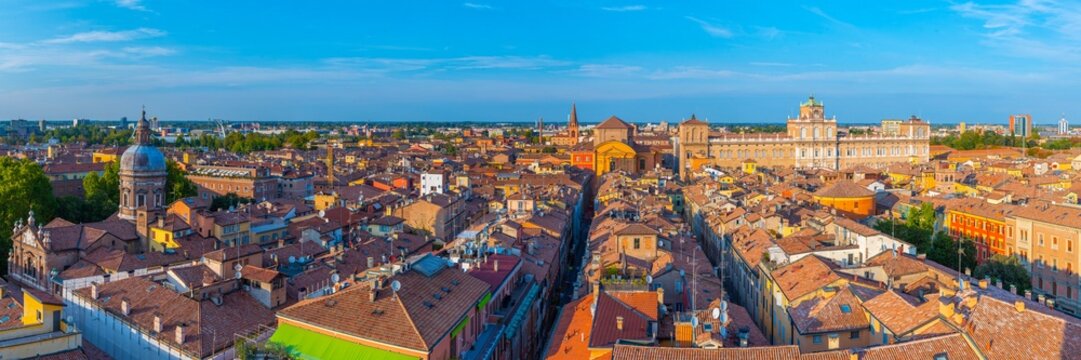 Aerial view of Palazzo Ducale in Italian town Modena