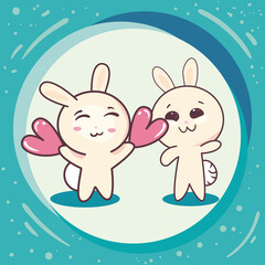 cute bunnies design