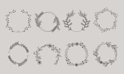 floral decorative wreaths