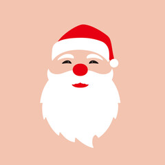 Merry Christmas concept with Christmas hat and Santa white beard