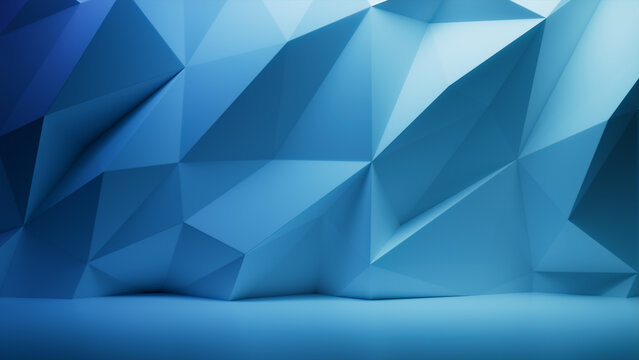 Blue Abstract 3D Background.