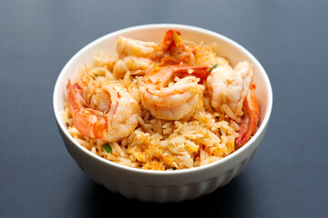 Prawn and egg fried rice